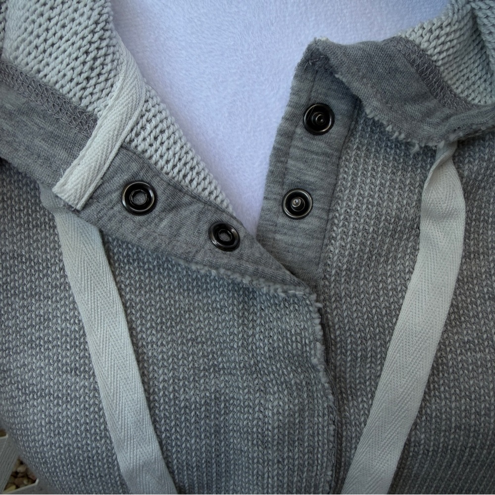 Soft Surroundings Just Beachy Pullover Women XS French Terry Gray Hoodie 2AG32 - Picture 5 of 11